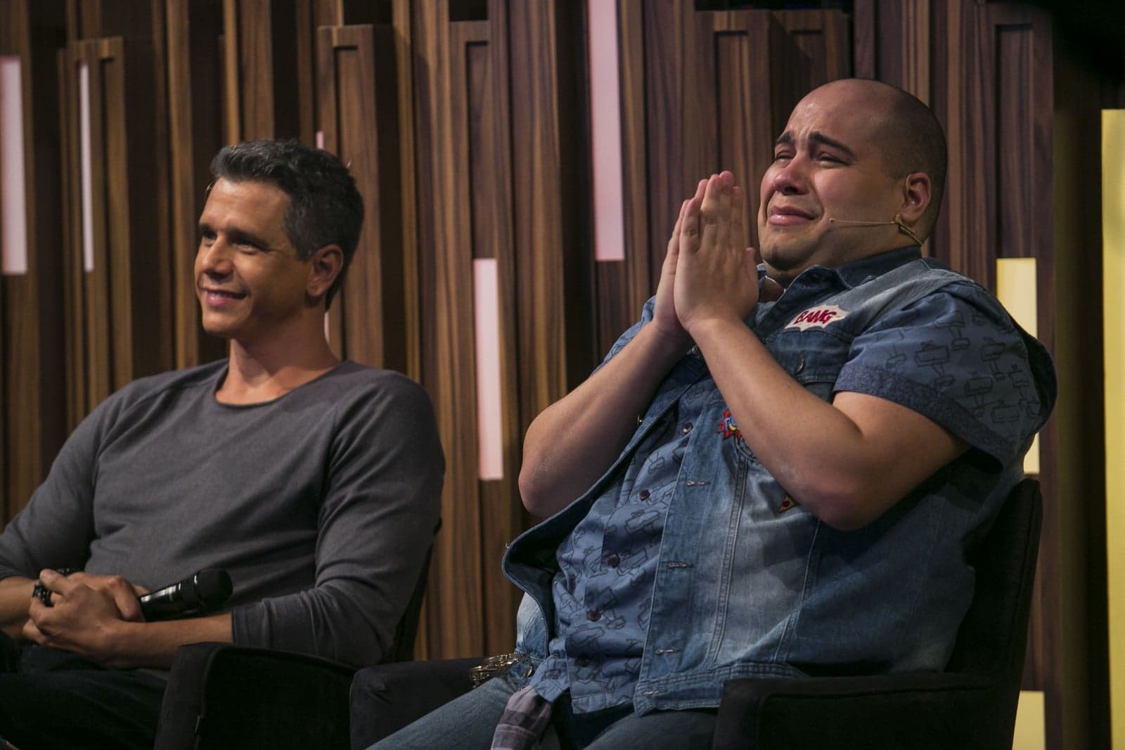 Márcio Garcia e Tiago Abravanel no Tamanho Família (Foto: Raphael Dias/Gshow) Márcio Garcia e Tiago Abravanel no Tamanho Família (Foto: Raphael Dias/Gshow)