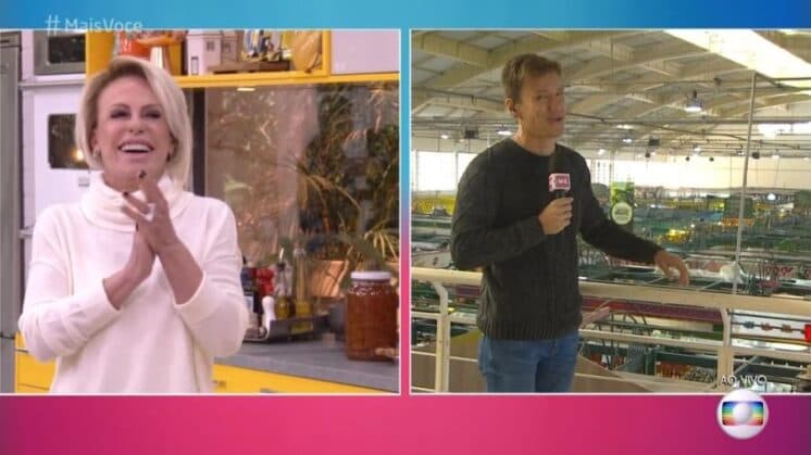 Ana Maria Braga dá fora em repórter ao vivo, o deixa constrangido e Louro José tenta intervir