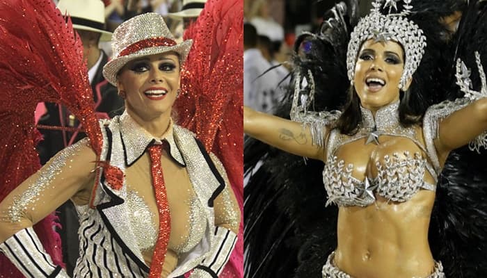Após rumores de que perderia o posto para Anitta, Viviane Araújo aparece na quadra da Salgueiro e surpreende