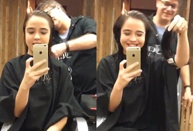 Bella Piero ousa no corte de cabelo, doa as madeixas e surpreende namorado