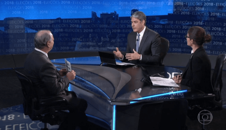 Em primeira sabatina com candidatos, apresentadores do Jornal Nacional não deixam Ciro Gomes falar e ocupam 40% do tempo da entrevista