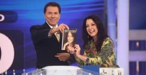 SIlvio Santos e Ana Paula Padrão em participação dela no passado (Foto reprodução)
