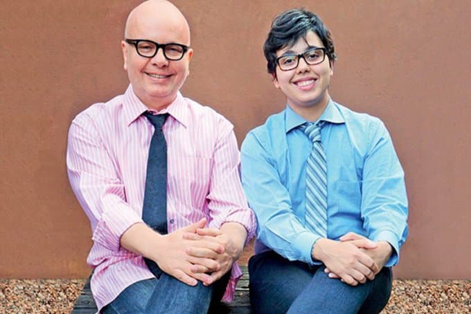 Marcelo Tas e filho (Foto: Reprodução)