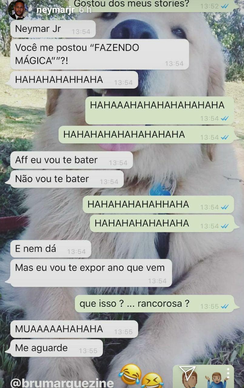Conversa entre Neymar e Marquezine (Foto: Reprodução/Instagram)