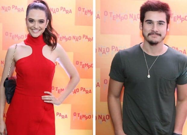 Assumiram?! Nicolas Prattes e Juliana Paiva vão embora juntos da festa de lançamento de O Tempo Não Para