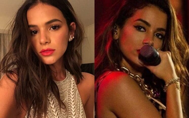 Rival de Bruna Marquezine, Anitta usa mesmo look e afronta atriz global em show