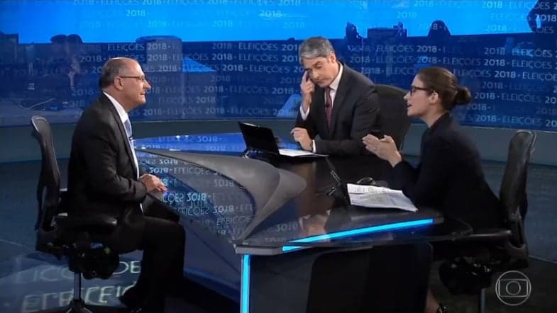 Geraldo Alckmin no Jornal Nacional (Foto: Divulgação)
