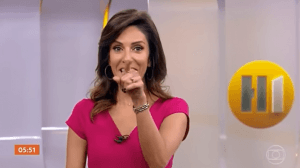 A jornalista Monalisa Perrone apresentava o Hora um na Globo. (Foto: Reprodução)