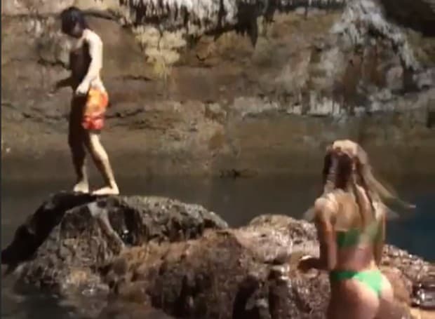 Whindersson Nunes e Luisa Sonza esbanjam em Cancún e humorista surge pelado em piscina