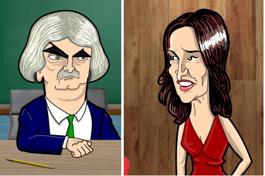 Em paródia animada, Bolsonaro vira Professor Raimundo e Fátima Bernardes se transforma em apresentadora comunista; assista