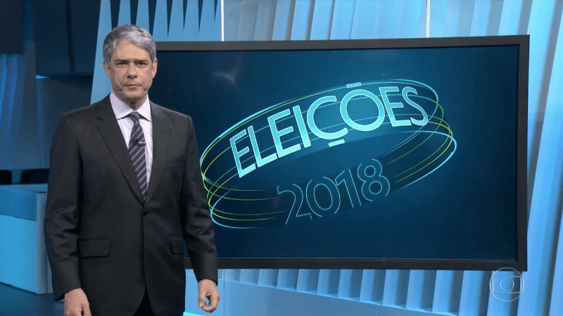 William Bonner na cobertura das Eleições 2018 (Foto: Reprodução/Globo)