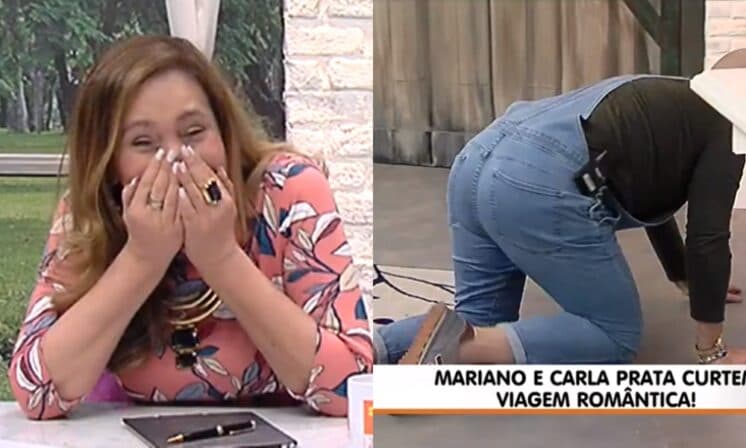 Sonia Abrão fala o que pensa sobre casal famoso e jornalista deixa o palco do programa "de quatro"