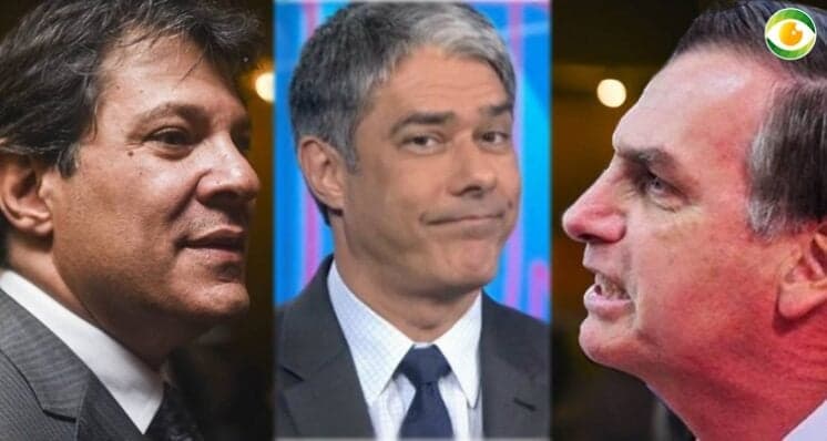 Em guerra de eleitores de Bolsonaro e Haddad, William Bonner surpreende por tom despreocupado na Globo