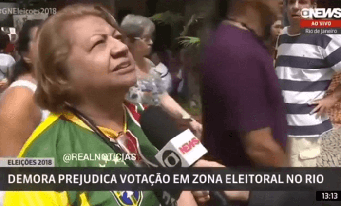 Senhora é atacada na Globo News por votar em Bolsonaro e implora perdão: "Desculpa"