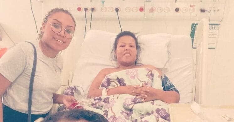 Internada tratando câncer, Deise Cipriano, do Fat Family, aparece falando e deixa filha emocionada