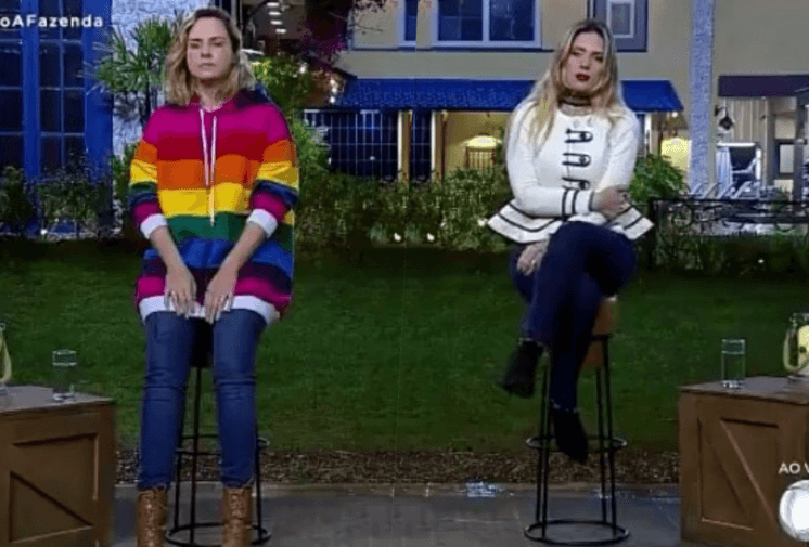 Ao vivo na Fazenda da Record, Ana Paula fala dos gays e Nadja Pessoa rebate: "Ela pediu pra limpar a m%rda dela"