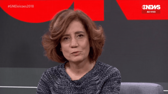 Miriam Leitão, jornalista da Globo, responde a processo na Justiça (Reprodução: GloboNews)