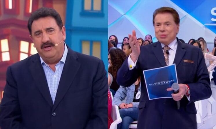 Mulher leva tombo no palco de Silvio Santos