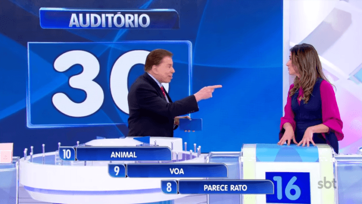 No Jogo das Três Pistas, Rebeca Abravanel vira piada ao dizer que avestruz voa