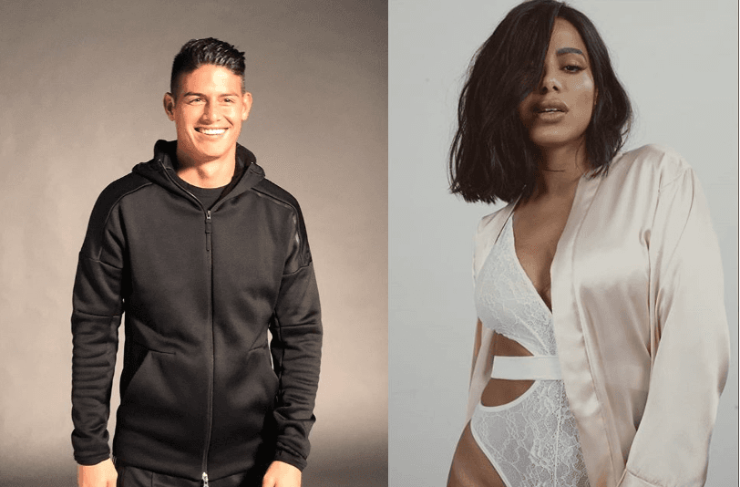 James Rodríguez e Anitta. (Foto: Reprodução)