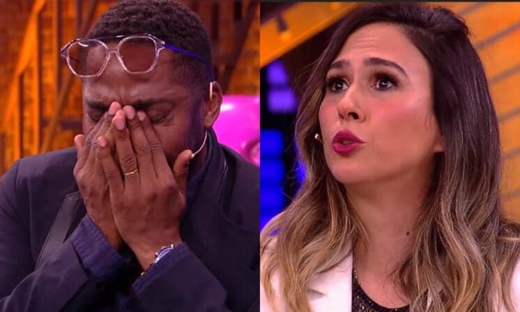 Tatá Werneck e Lázaro Ramos "choram" ao falar sobre fim do namoro de Neymar e Bruna Marquezine
