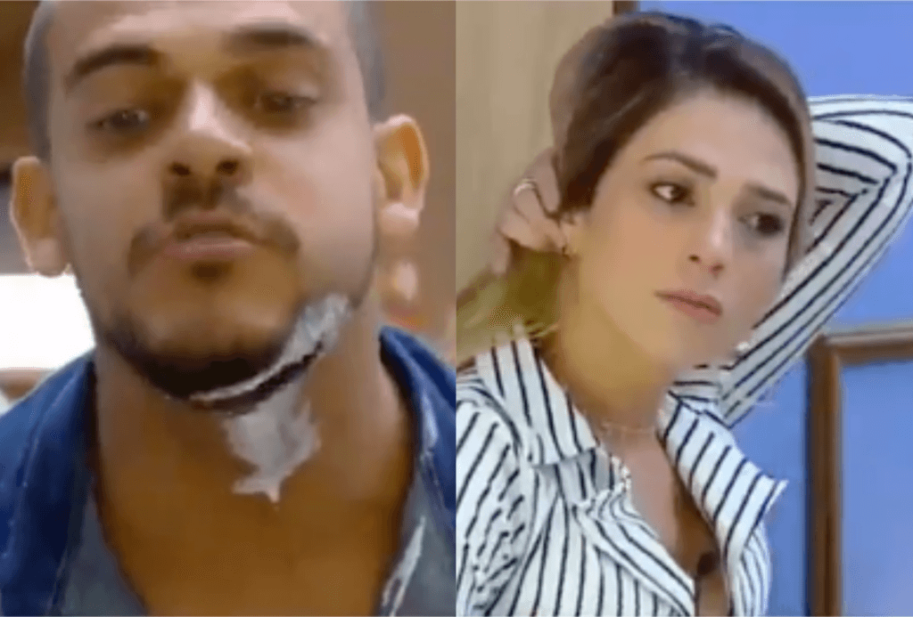 Nadja e Caique em forte discussão na Fazenda 10