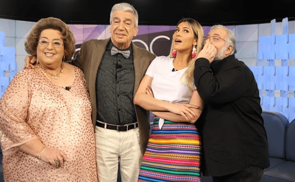 Mamma Bruschetta, Décio Piccinini, Lívia Andrade e Leão Lobo no Fofocalizando (Foto: Reprodução/Instagram)