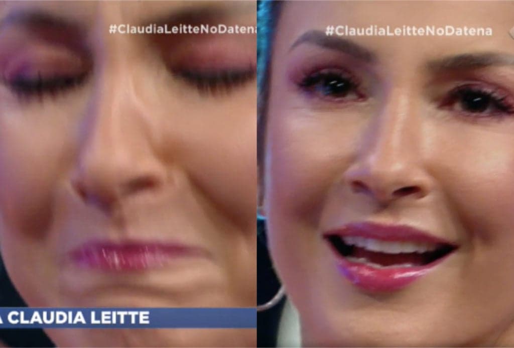 Claudia Leitte se emocionou durante o Agora é Domingo de Datena na Band Claudia Leitte se emocionou durante o Agora é Domingo de Datena na Band