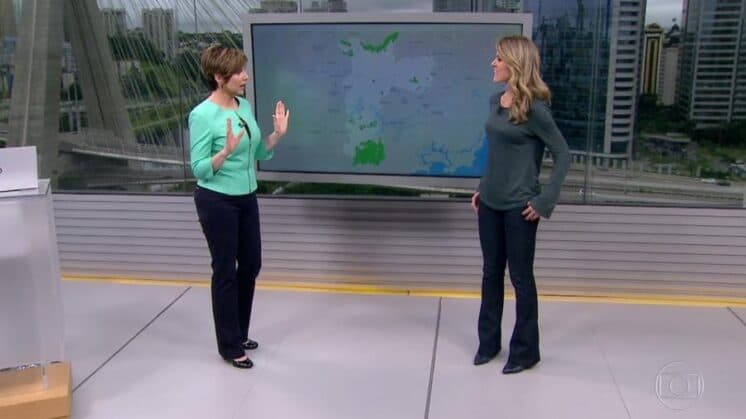 Ao vivo na Globo, forte barulho assusta jornalistas no Bom Dia Brasil e elas tentam explicar