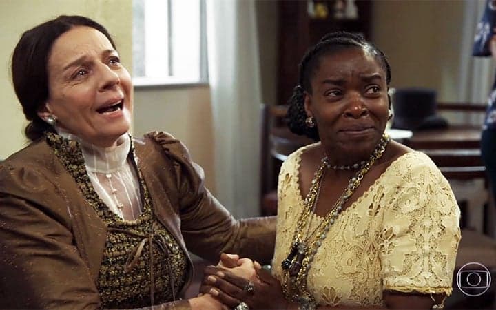 O Tempo Não Para: Cesária será humilhada por ser negra na casa de Dom Sabino