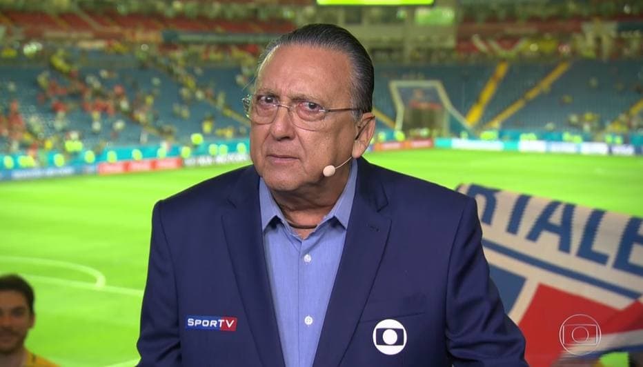 Galvão Bueno se empolga, comete gafe e gera climão durante transmissão esportiva