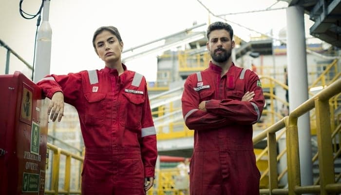 Maria Casadevall e Cauã Reymond na série Ilha de Ferro (Foto: Raphael Dias/Gshow)