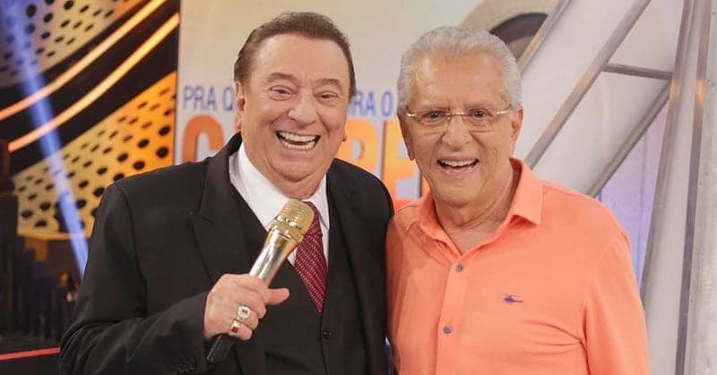 Raul Gil e Carlos Alberto de Nóbrega (Foto: Divulgação/SBT)