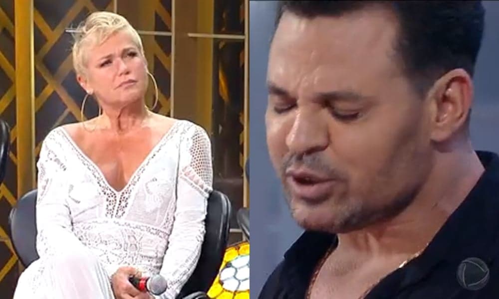 Xuxa demonstra toda a sua indignação e evita Eduardo Costa do começo ao fim em especial da Record