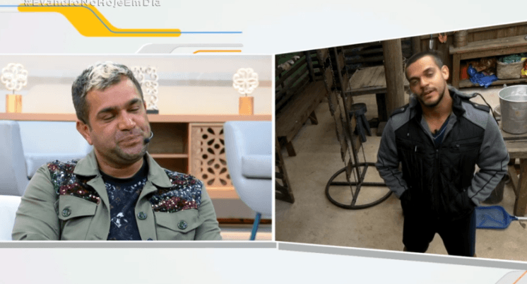 Evandro Santo recebe declaração de Caique após A Fazenda e se revolta ao vivo