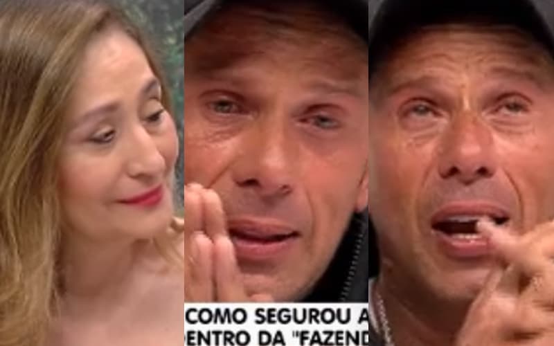 Rafael Ilha vai aos prantos com Sonia Abrão ao revelar o que sofreu na Fazenda