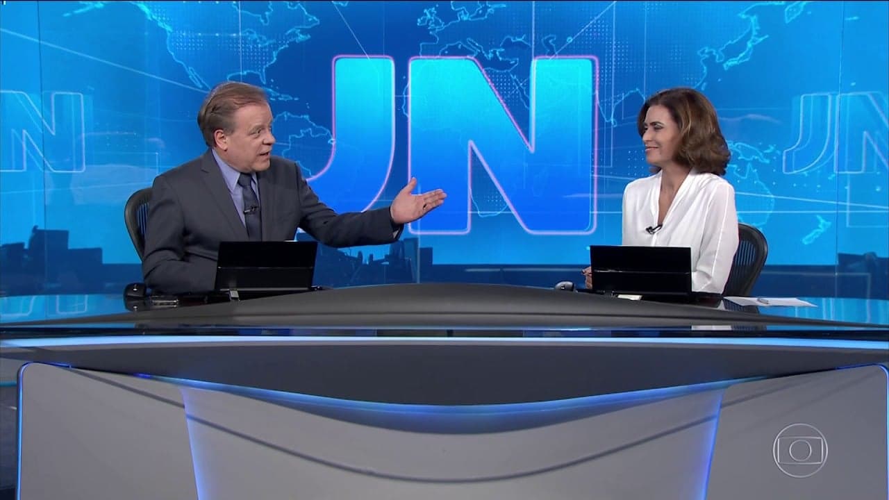 Chico Pinheiro e Giuliana Morrone no Jornal Nacional (Foto: Rprodução/Globo) Chico Pinheiro e Giuliana Morrone no Jornal Nacional (Foto: Rprodução/Globo)