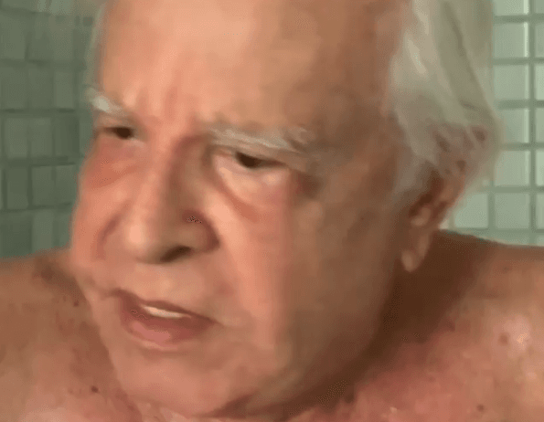 Aos 91 anos, Cid Moreira toma banho congelante e desabafa sobre velhice