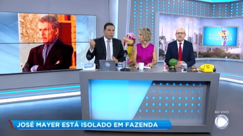 Record estende a mão para José Mayer e apresentador da emissora faz proposta para o ator ao vivo