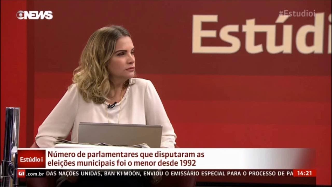 Leila Steremberg no Estúdio I (Foto: Reprodução)