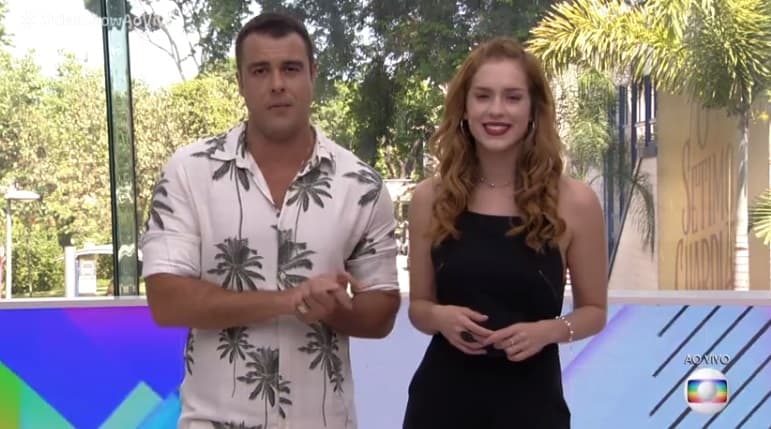 Público se surpreende com a reação ao vivo de Joaquim Lopes e Sophia Abrahão após fim do Vídeo Show