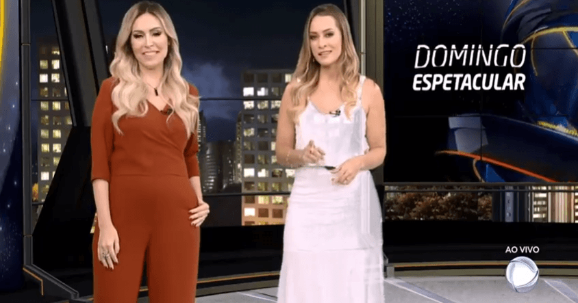Piada: Apresentadora do Domingo Espetacular fica "transparente" ao vivo na Record
