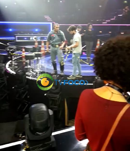 Local do estúdio do The Four Brasil onde ocorreu acidente com a jornalista (Foto: Thaís Teles/TV Foco)