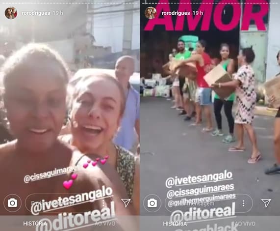 Roberta Rodrigues mostra alimentos doados por Ivete Sangalo (Foto: Reprodução/Instagram Stories) Roberta Rodrigues mostra alimentos doados por Ivete Sangalo (Foto: Reprodução/Instagram Stories)