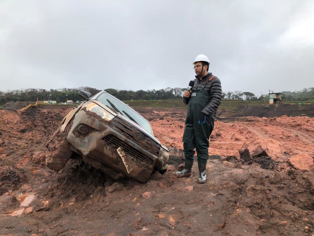 Geraldo Luís vai a Brumadinho, grava o Domingo Show e visita lugares que ninguém havia ainda pisado