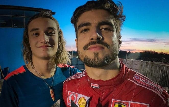Caio Castro faz estreia em competições de Kart e conquista o segundo lugar na disputa