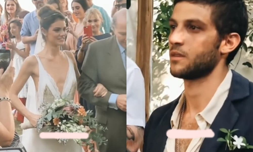 Forma como Chay Suede levou Laura Neiva para a lua de mel após o casamento chamou a atenção dos convidados