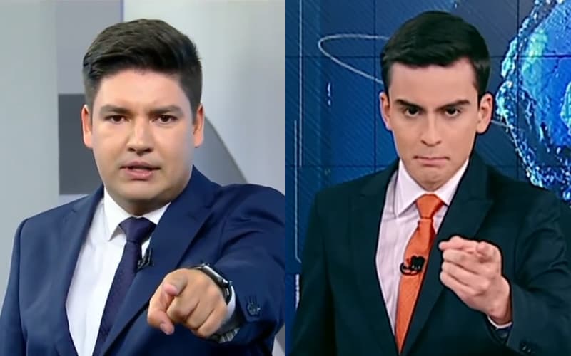 Bruno Peruka e Dudu Camargo disputam a preferência dos telespectadores todas as manhãs pela Record e pelo SBT, respectivamente. (Foto: Reprodução/Montagem)