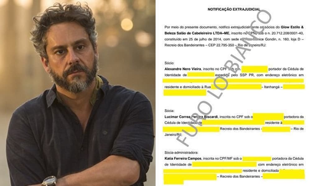 Ator da Globo, Alexandre Nero é acionado na Justiça e tem dívida cobrada