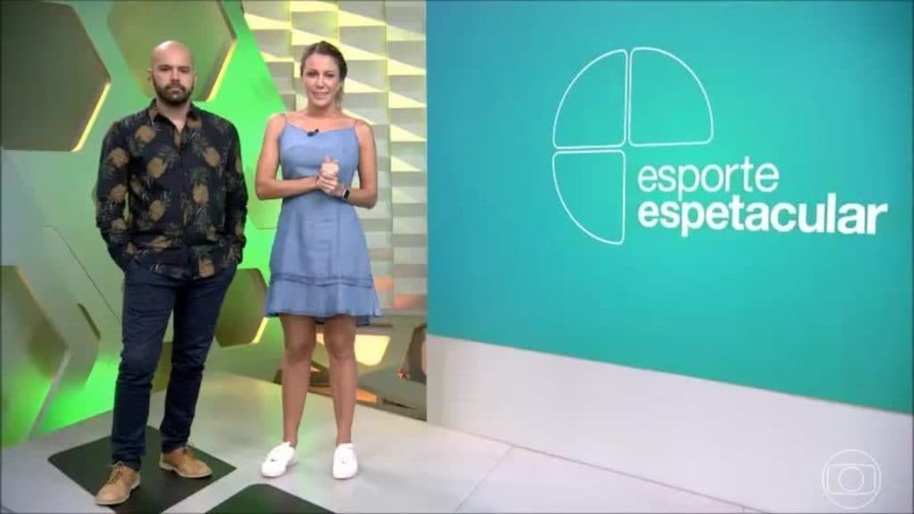 Bárbara Coelho no estúdio do Esporte Espetacular (Foto: Reprodução/Globo) Bárbara Coelho no estúdio do Esporte Espetacular (Foto: Reprodução/Globo)